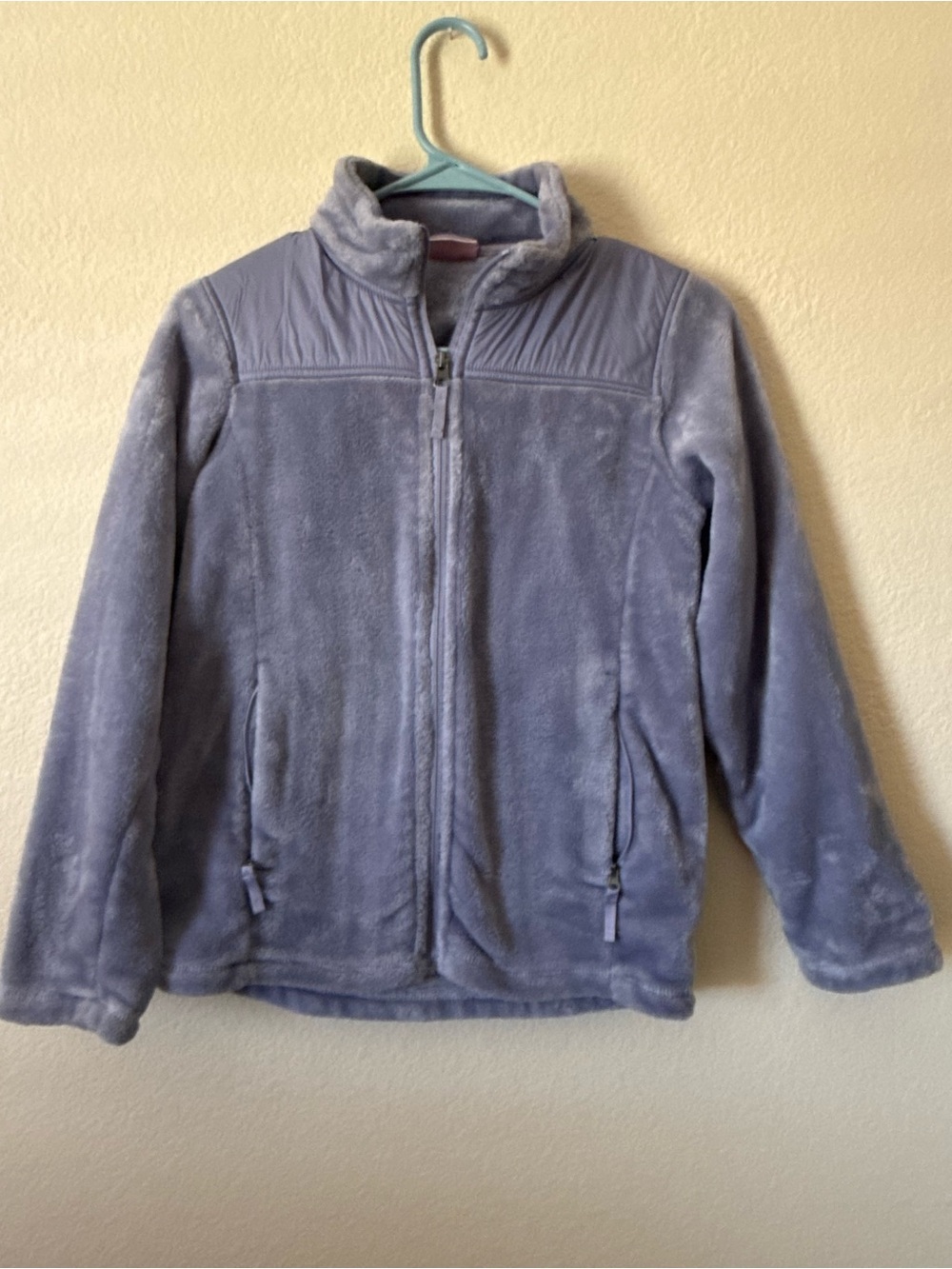 32 Degrees Heat Kids Purple Full Zip Fleece Jacket Pockets Polyester 14-16